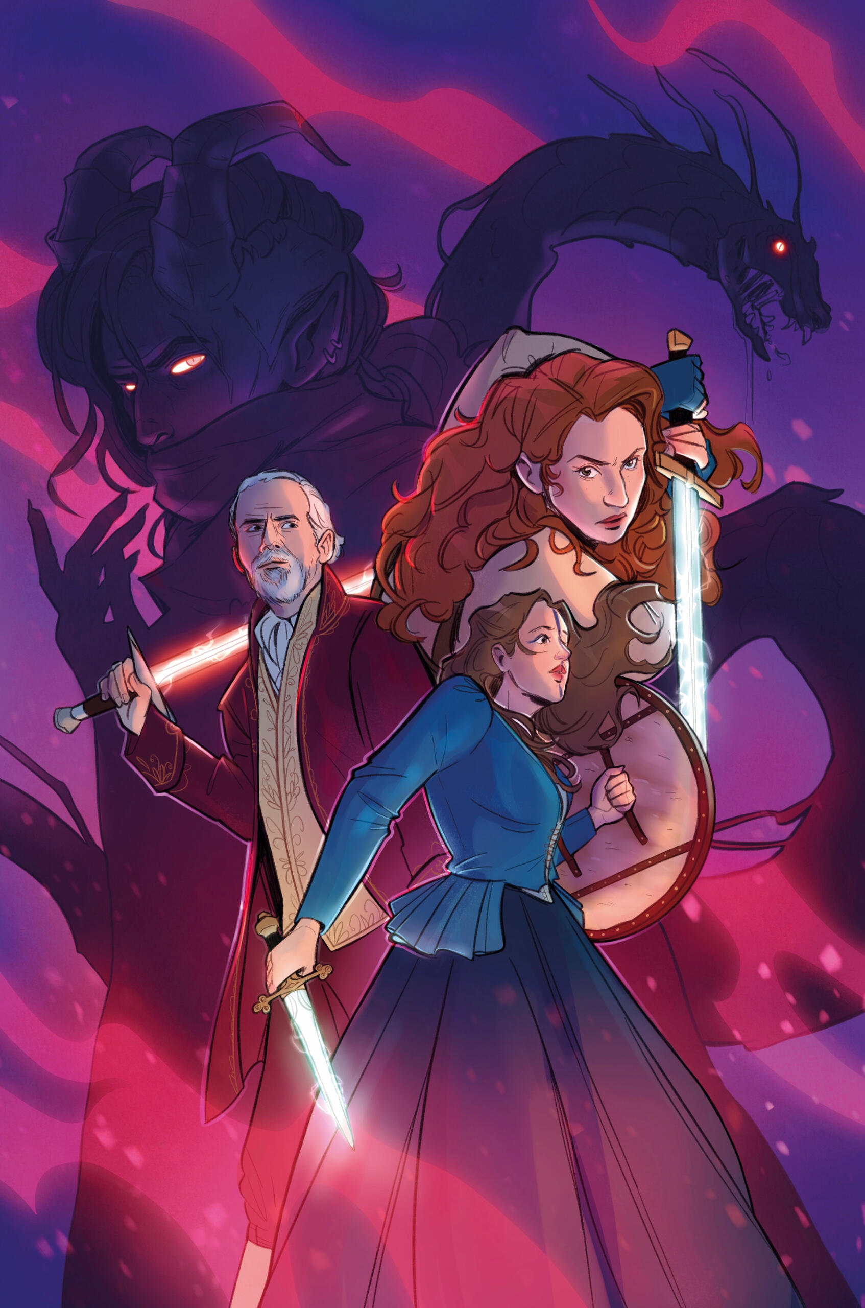 Cover art for the recently released comic ‘Origins of the Laoich: The Devil’s Fool’. In a crumbling Scottish cottage, the ancient goddess Iona tells her new champion, Effie, the tale of the mighty and powerful Laoich.